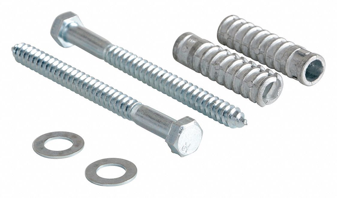 CONCRETE MOUNTING KIT, STEEL, FOR PARKING CURBS/SPEED BUMPS WITH 2 HOLES