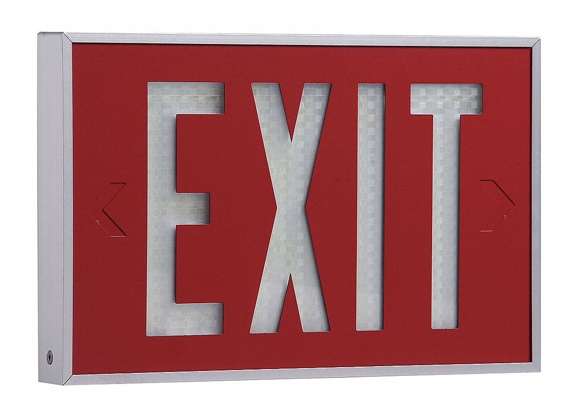 2VDE6 - Self-Luminous Exit Sign 10 yr. 2 Face