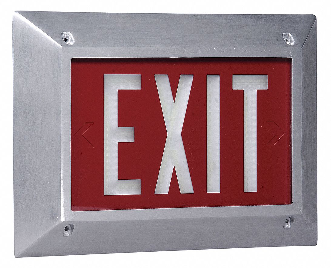 2VDE8 - Self-Luminous Exit Sign 10 yr. 1 Face