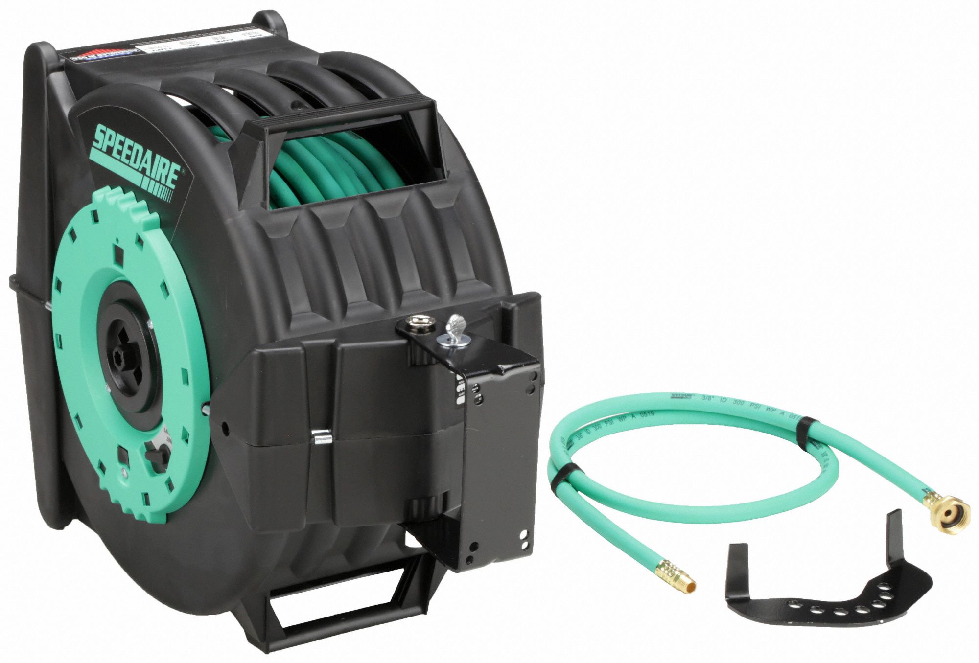 SPEEDAIRE Spring Return Hose Reel 75 ft (3/8 in I.D.), 3/8 in Hose