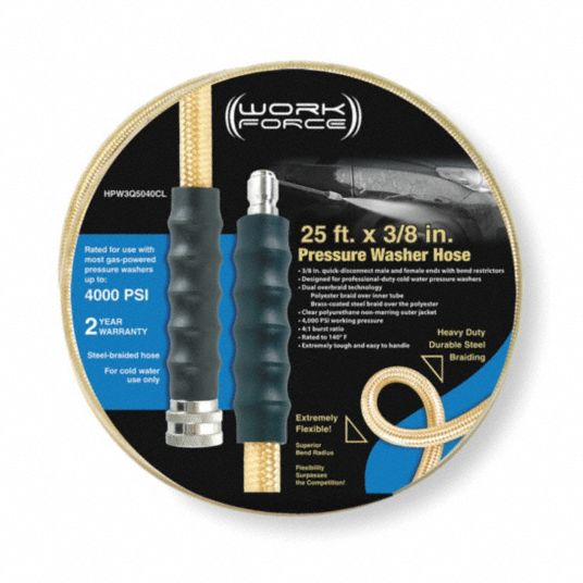 LEGACY Pressure Washer Hose, 3/8", 25 ft. 2VDG12VDG1 Grainger