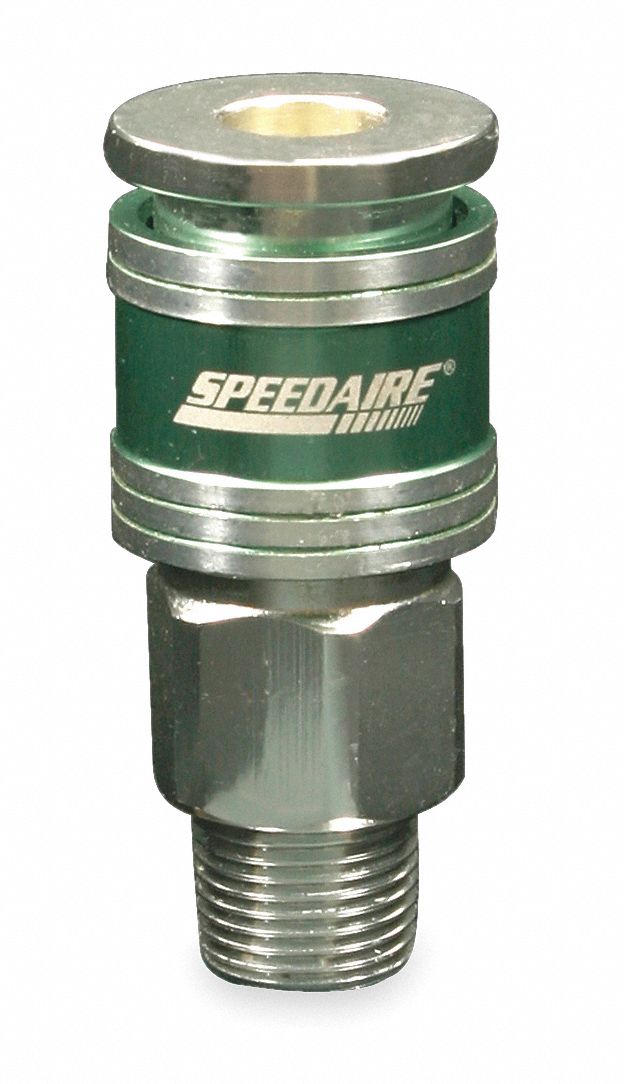 SPEEDAIRE, 1/4 in Body Size, 1/4 in Hose Fitting Size, Quick