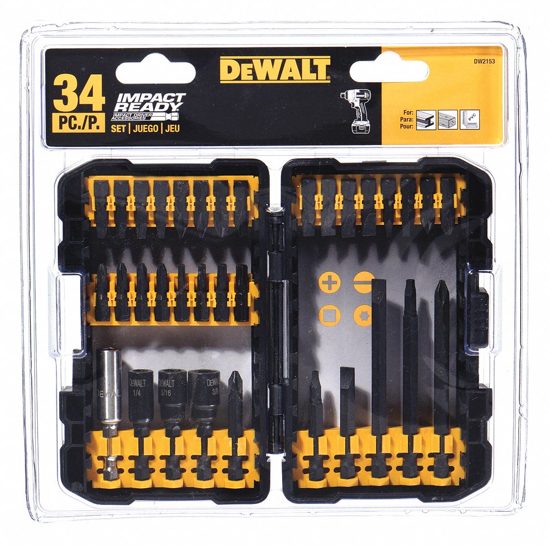 DeWalt 32 Piece FlexTorq Impact Screwdriver and Drill Bit Set in