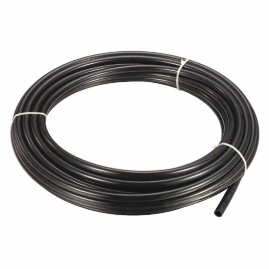 GRAINGER APPROVED 50 ft. Black Nylon Tubing, 1/2 in Outside Dia., 3/8 in Inside Dia. 2VDL4