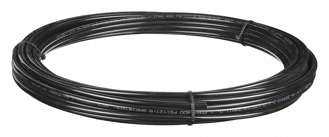 Nylon, Black, Tubing - 2VDY8|2VDY8 - Grainger