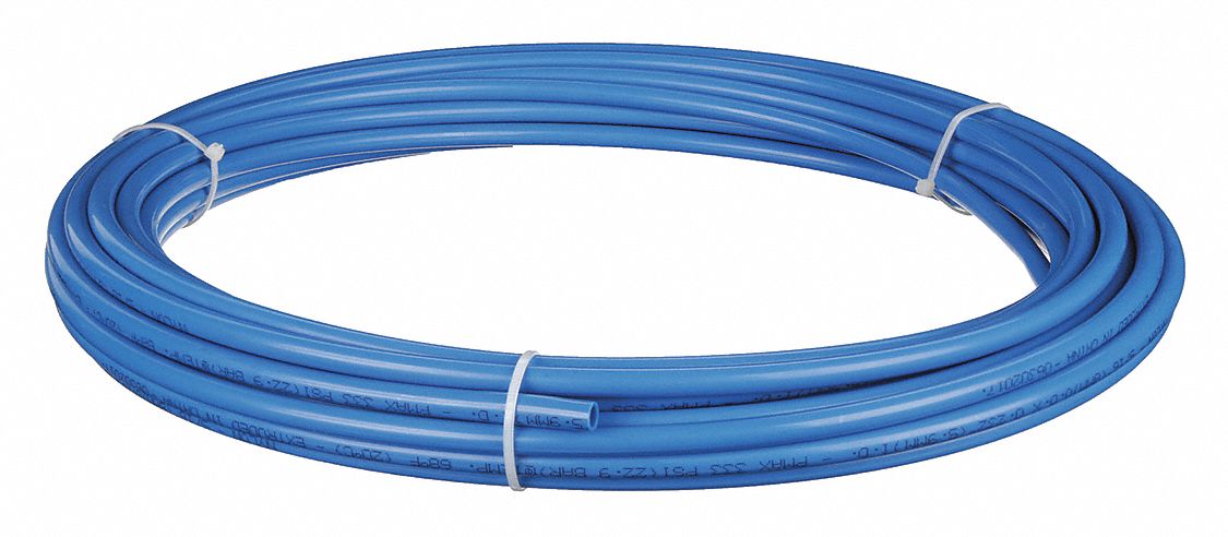 APPROVED VENDOR Tubing: Nylon, Blue, 6 mm OD, 4 mm ID, 100 ft Lg, Shore D 60