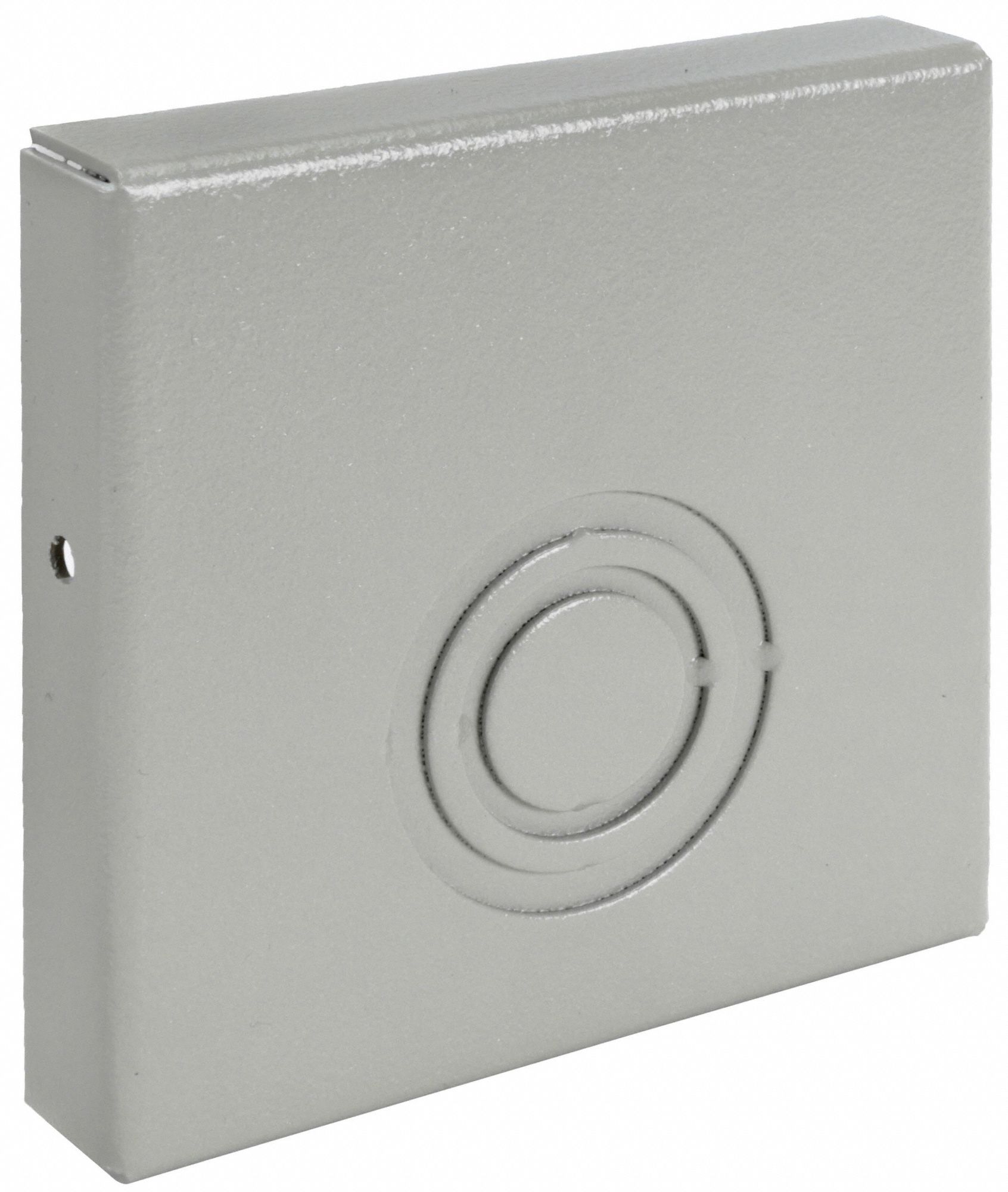 Wireway End Cap: 4 in Wd, 4 in Ht, 16 ga Gauge, 1, With Knockouts, Steel, Powder Coated