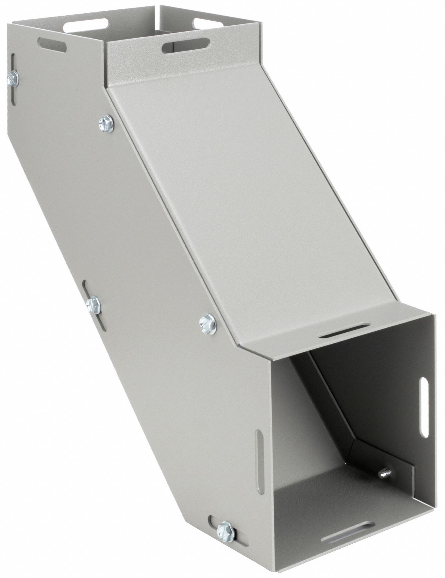 Wireway 90 Degree Sweep Elbow: 4 in Wd, 4 in Ht, 16 ga Gauge, 1, Screw-On Cover, Steel