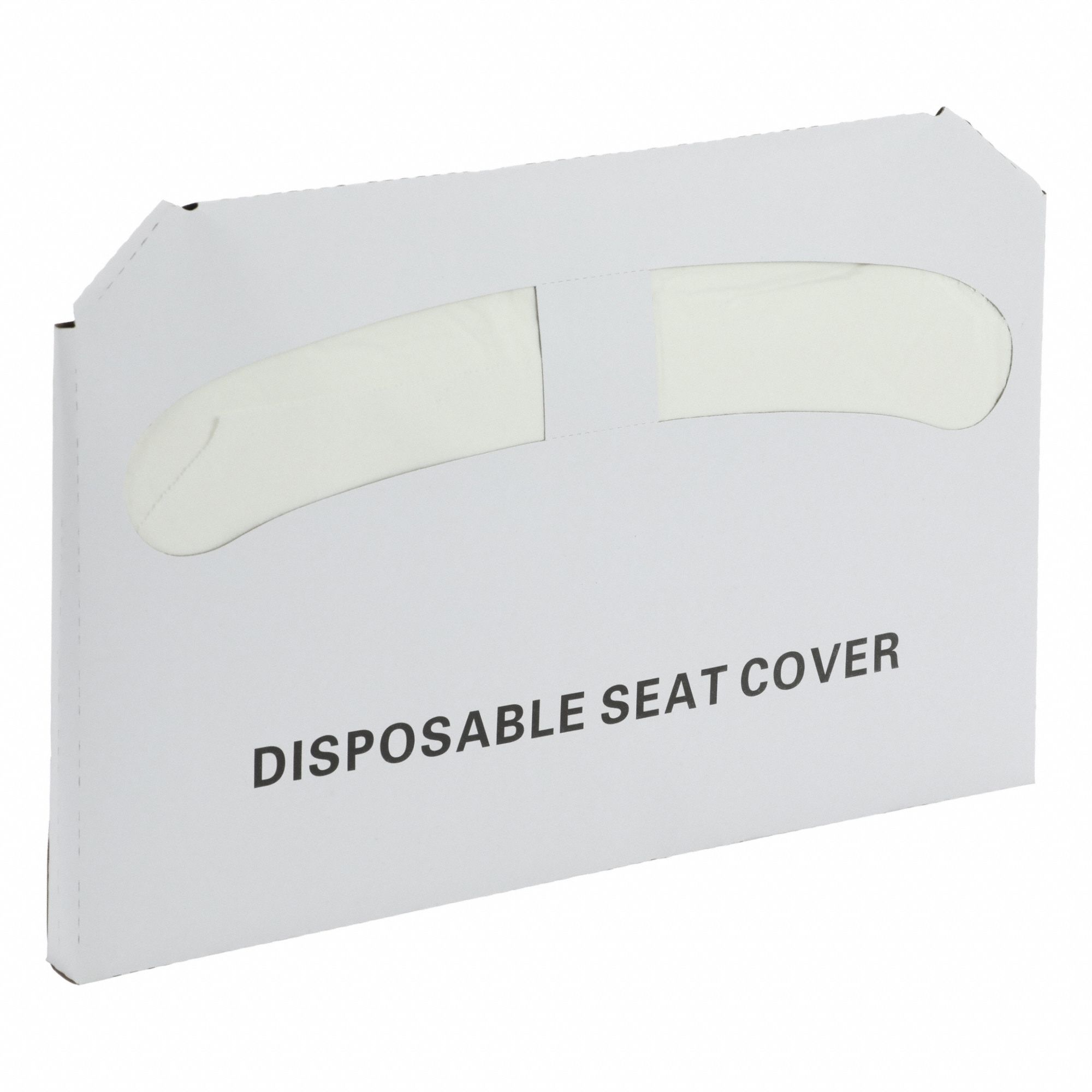 Toilet Seat Cover: 1/2 Fold, 14 1/8 in x 16 3/4 in Sheet Size, 250 Sheets, White