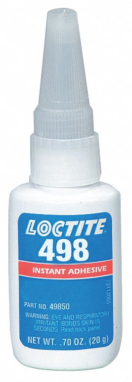 Instant Adhesive: 498, Plastics, 1 fl oz, Bottle, Clear, Thin Liquid, 50 g/L and Under