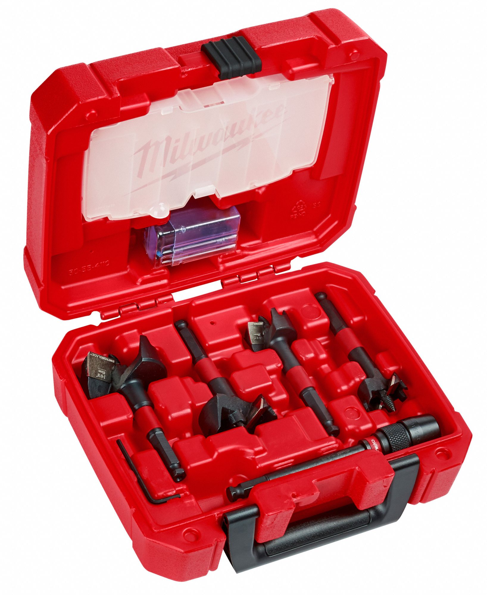 MILWAUKEE, Hex, 6 1/2 in Overall Lg, Plumber Self Feed Drill Bit Set ...