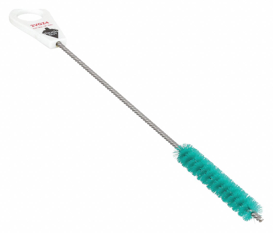 PIPE BRUSH W/ HNDL,NYLON,GRN,18 IN.