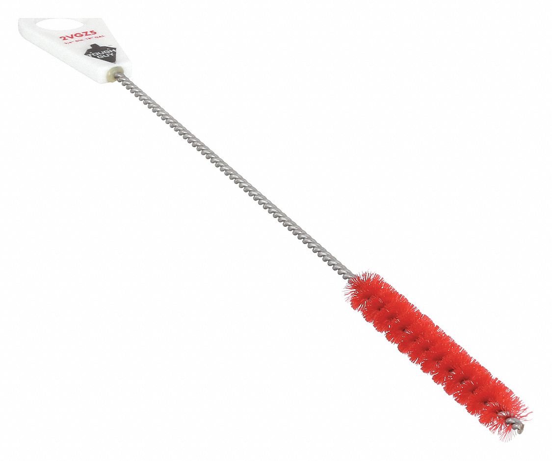 PIPE BRUSH WITH HNDL,NYLON,RED,18 I