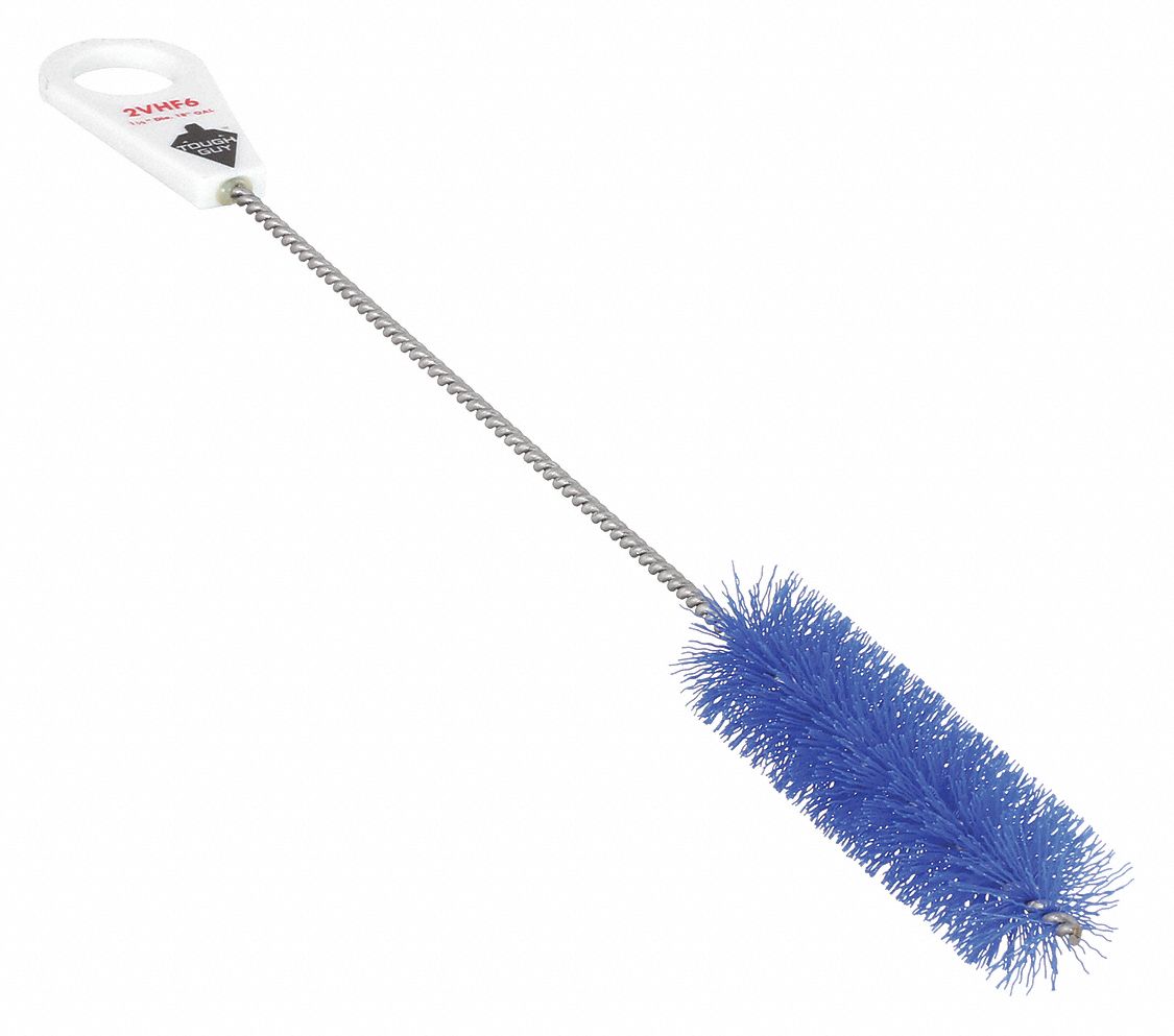 PIPE BRUSH W/ HNDL,NYLON,BLUE,18 IN