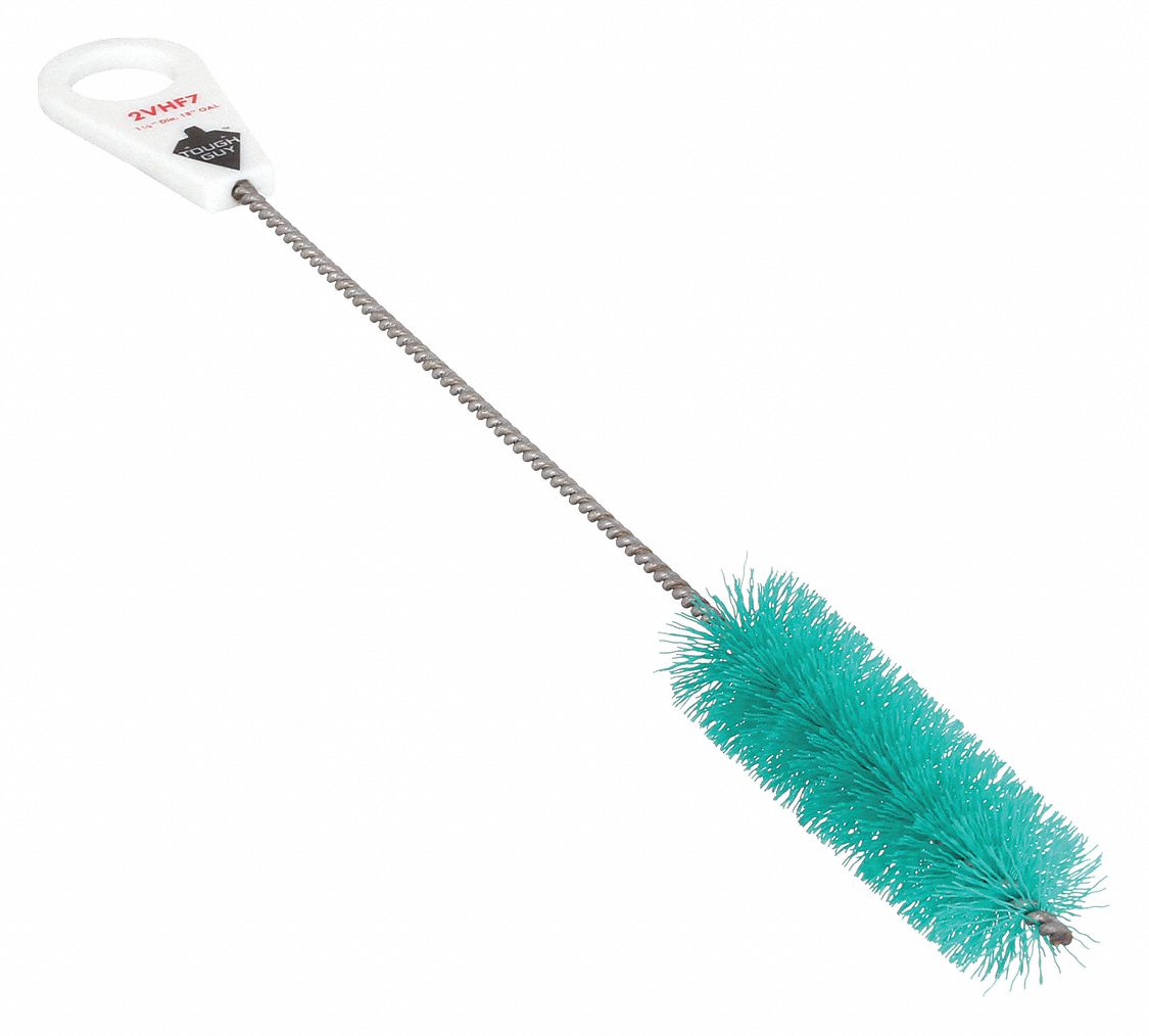 BROSSE TUYAU AVEC MANCHE VERT 1PO