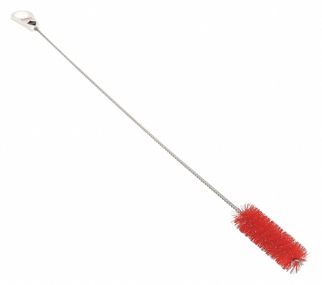 PIPE BRUSH WITH HNDL,NYLON,RED,36 I