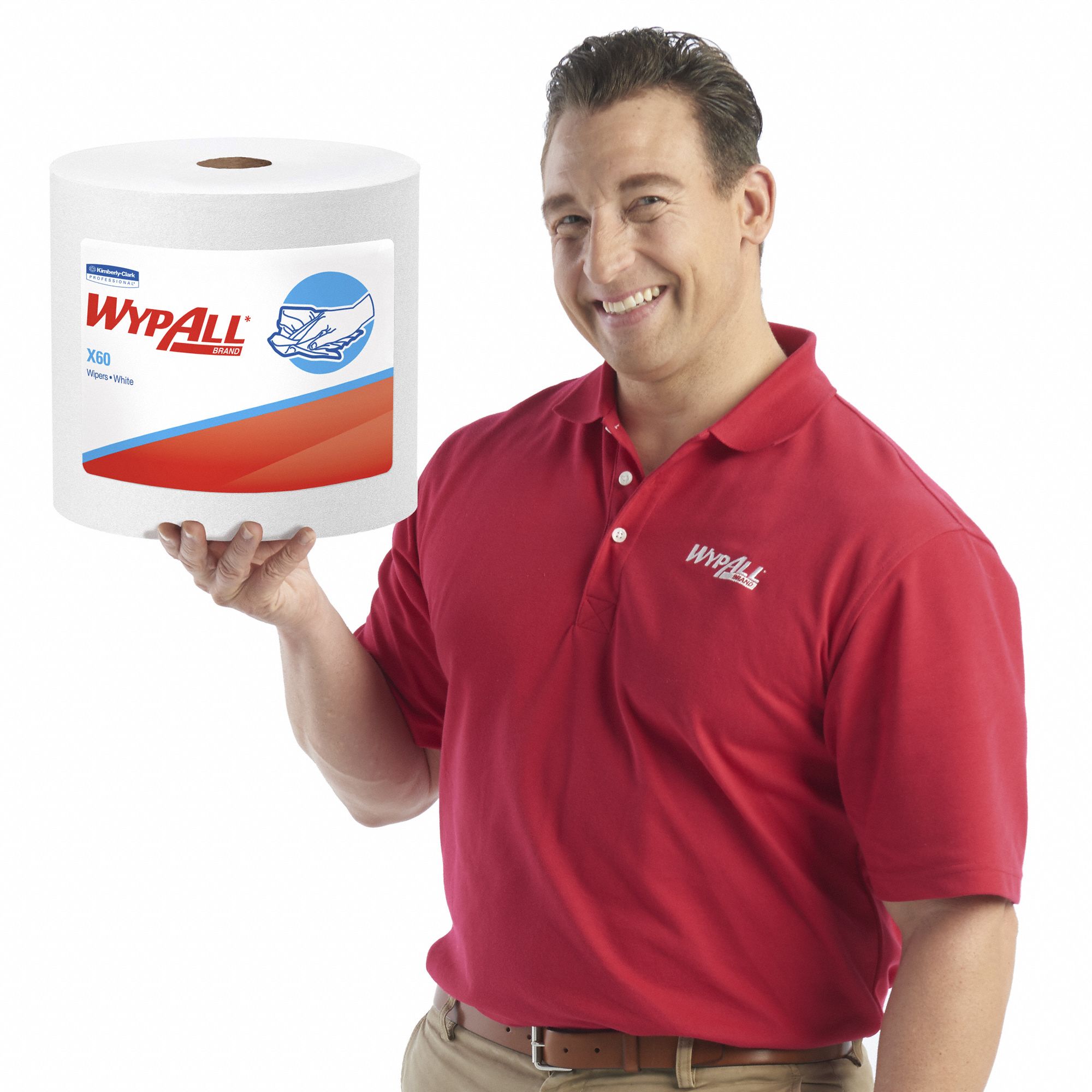 WYPALL Dry Wipe Roll, WYPALL(R) X60, 121/2 in x 131/2 in, Number of