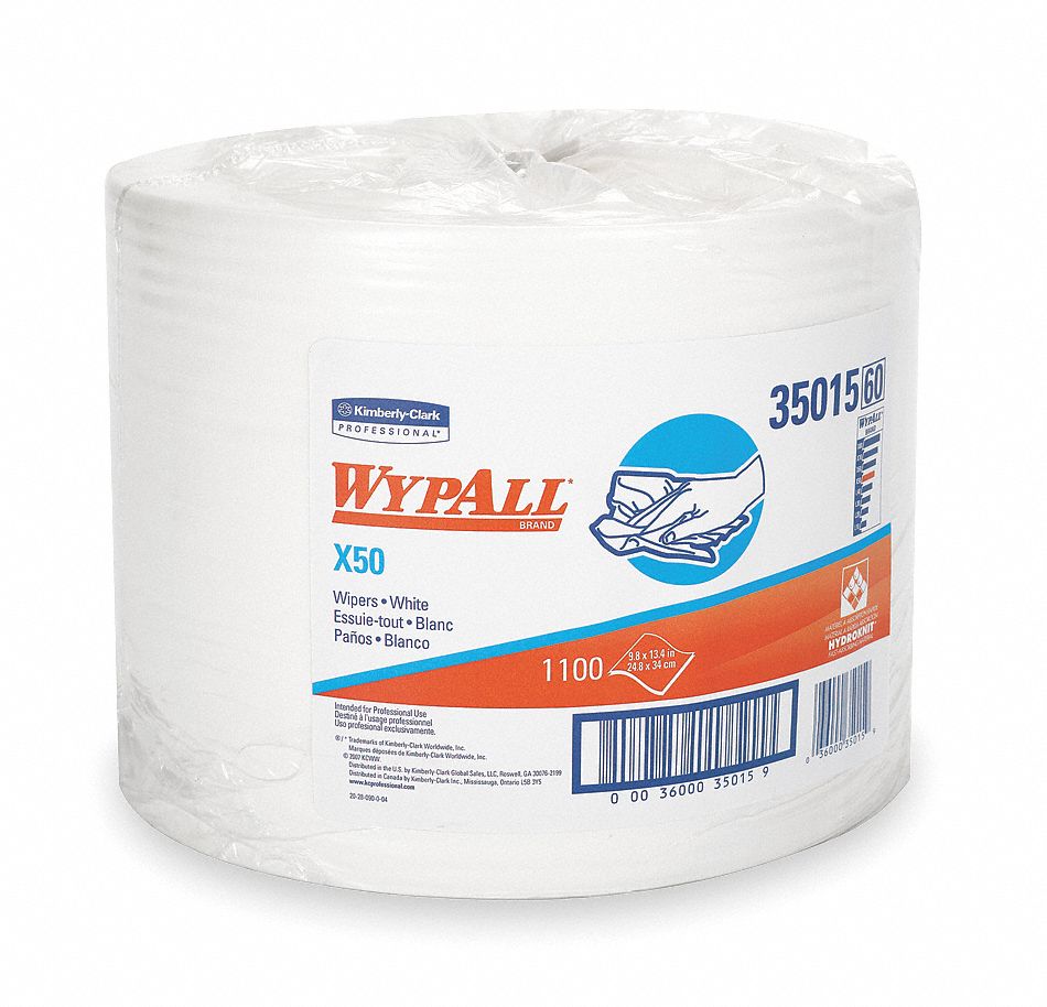 WYPALL Dry Wipe Roll Jumbo Perforated Roll, Light Absorbency, Good Wet