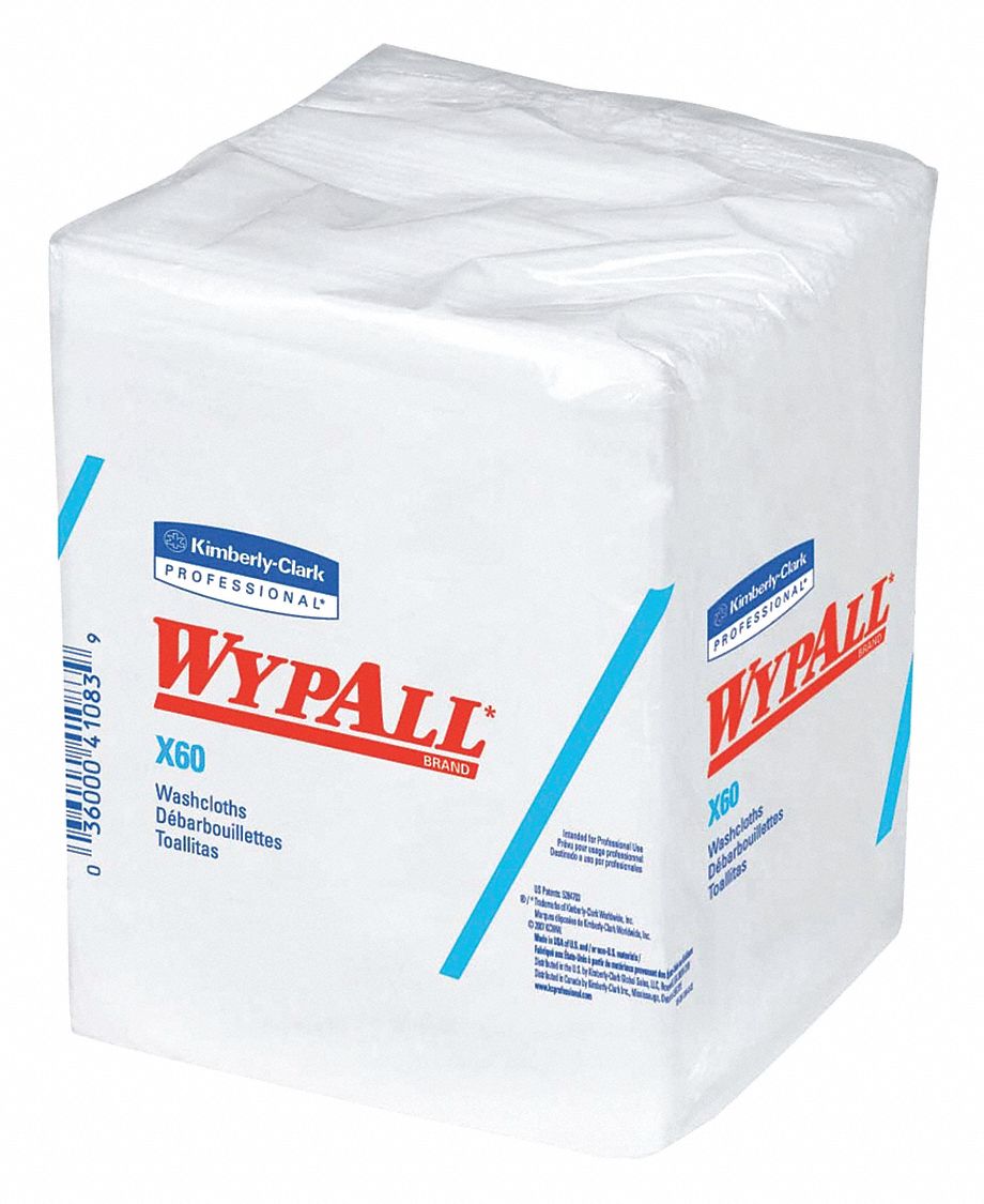 WYPALL Dry Wipe, WYPALL(R) X60, 10 in x 12-1/2 in, Number of Sheets 70 ...