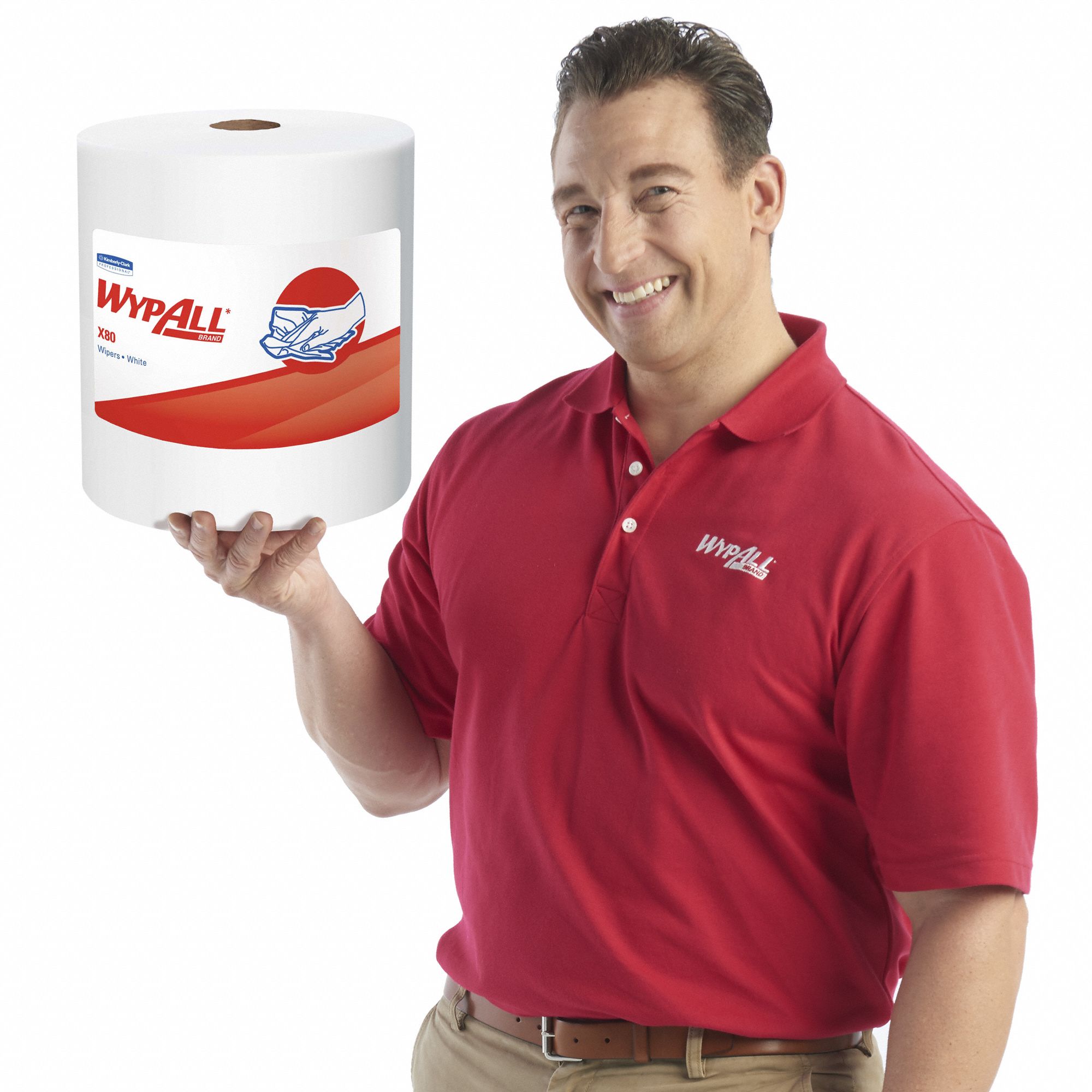 WYPALL Dry Wipe Roll, WYPALL(R) X80, 121/2 in x 13 in, Number of