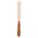 SPATULA, ALUMINUM BLADE BRONZE, WOOD HANDLE, SEMI-CIRCLE BLADE/STRAIGHT