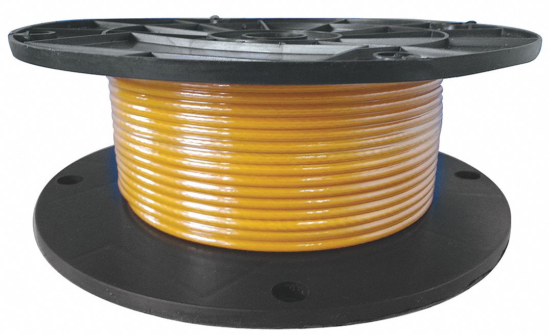 WIRE ROPE, POLYPROPYLENE, GALVANIZED STEEL, 7 X 7, 340 LB WORKING LOAD LIMIT, YELLOW