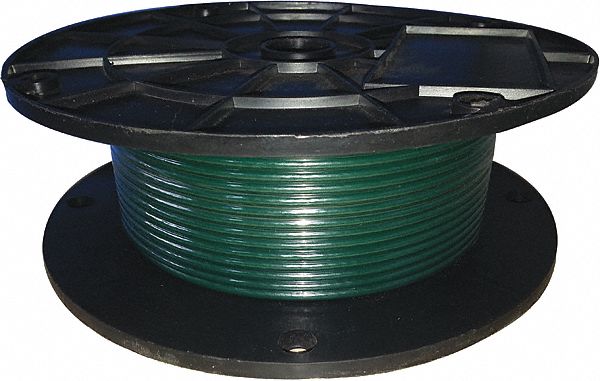 Wire Rope: Polypropylene, Galvanized Steel, 7 x 7, 340 lb Working Load Limit, Green