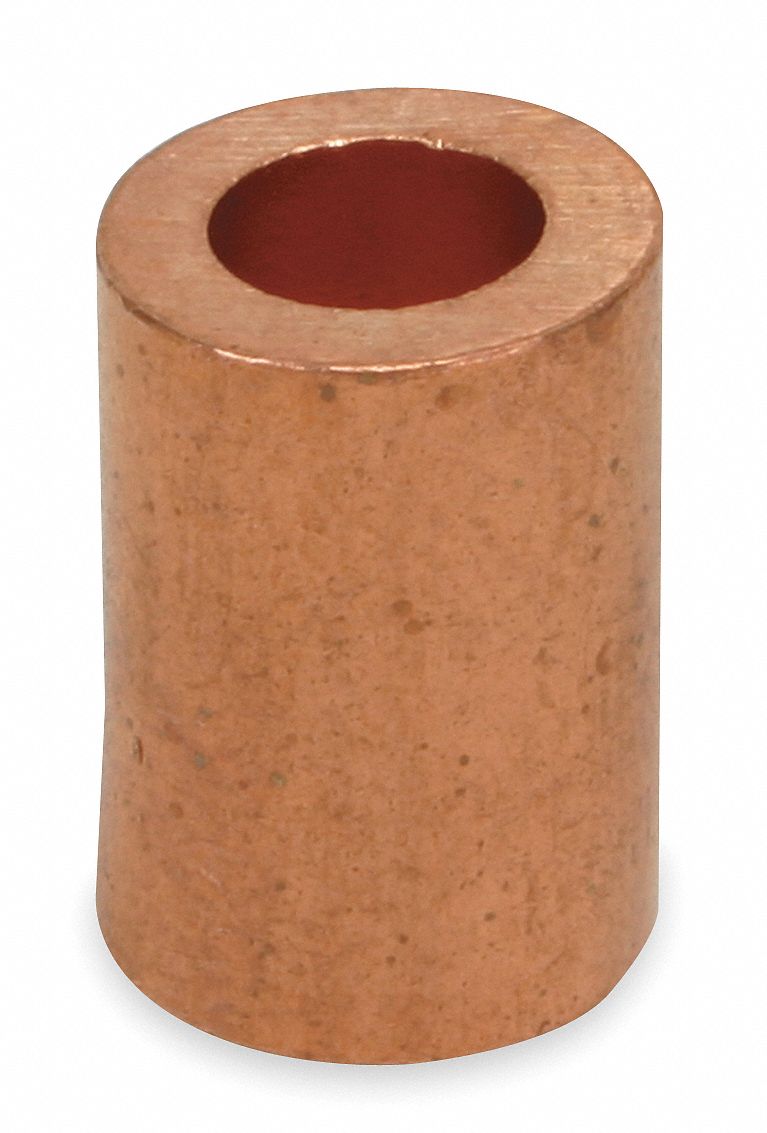 WIRE ROPE STOP SLEEVE, STOP SLEEVE, SWAGE, 5/16 IN COMPATIBLE ROPE DIA, COPPER, PLAIN, 10 PK