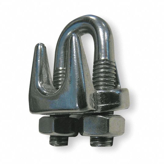 Chicago Hardware Wire Rope Clip,U-Bolt,Steel,1/4 in. 23470 2