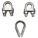 WIRE ROPE U-BOLT CLIP AND THIMBLE KIT, ½ IN COMPATIBLE ROPE DIA, 11½ IN ROPE TURNBACK L