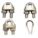 WIRE ROPE U-BOLT CLIP AND THIMBLE KIT, ½ IN COMPATIBLE ROPE DIA, 11½ IN ROPE TURNBACK L