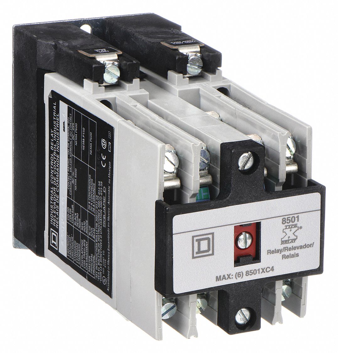 SQUARE D, 120V AC, 20 A, NEMA Control Relay 2VLC98501XMO60V02 Grainger