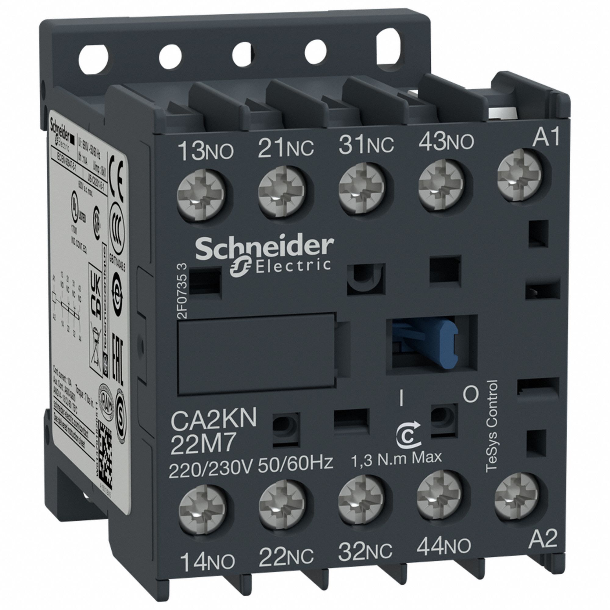 SCHNEIDER, 240V AC, 10 A, IEC Control Relay 2VLH8CA2KN22U7 Grainger