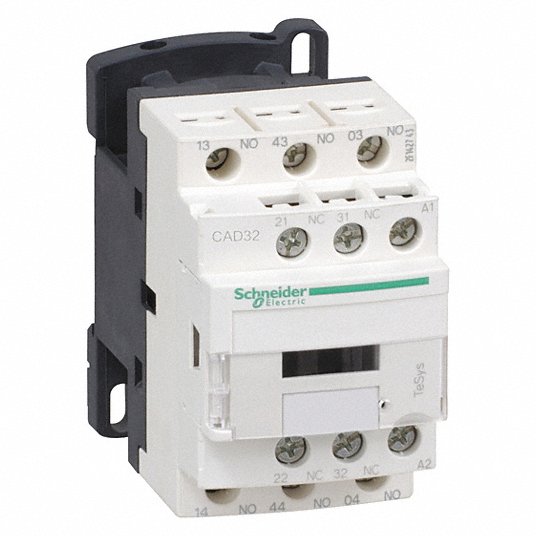 IEC Style Control Relay, 24V AC, 10A @ 120/240/480/600V, 2.00A @ 125/250/600V, 12 Pins