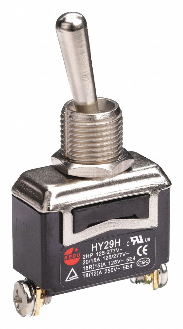 TOGGLE SWITCH, 2 POSITION, 2 CONNECTIONS, SPST, SCREW TERMINALS CONNECTION, HY29 SERIES