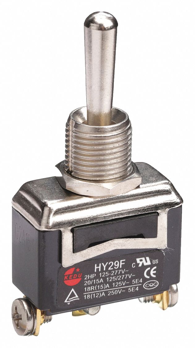 TOGGLE SWITCH, 3 POSITION, 3 CONNECTIONS, SPDT, SCREW TERMINALS CONNECTION, HY29 SERIES