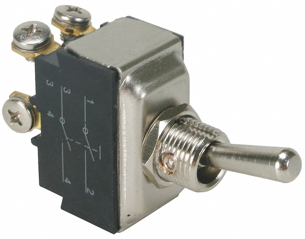 POWER FIRST Toggle Switch, Number of Connections 4, Switch Function