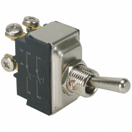 POWER FIRST Toggle Switch, Number of Connections 4, Switch Function