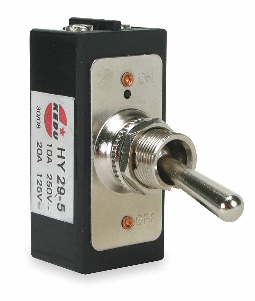 POWER FIRST Toggle Switch, Number of Connections 4, Switch Function