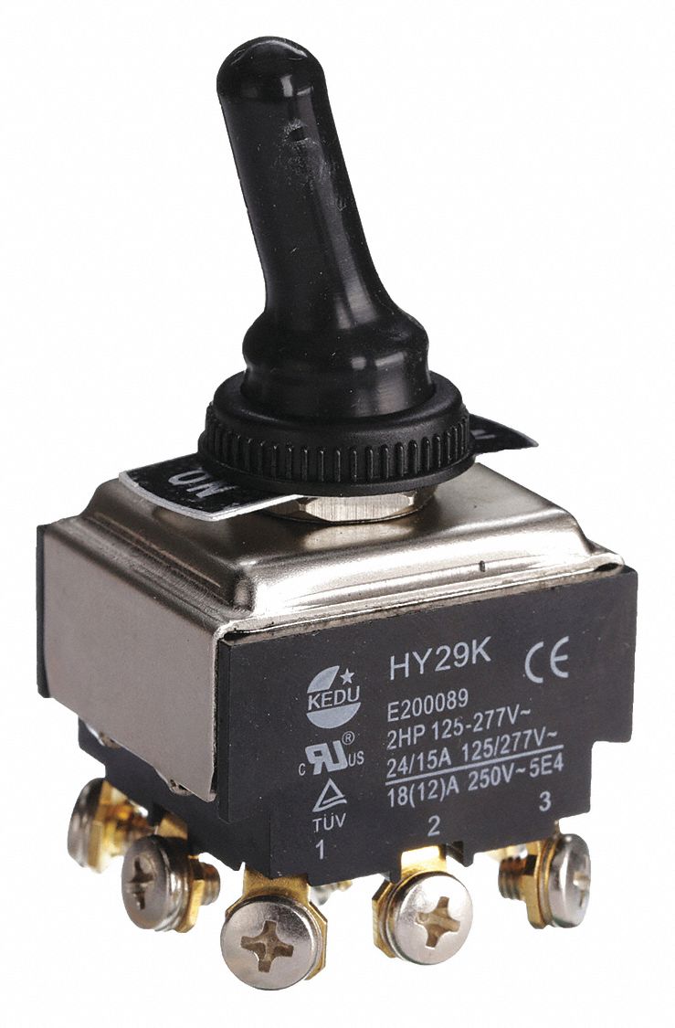 TOGGLE SWITCH, 2 POSITION, 9 CONNECTIONS, 3PDT, SCREW TERMINALS CONNECTION, HY29 SERIES