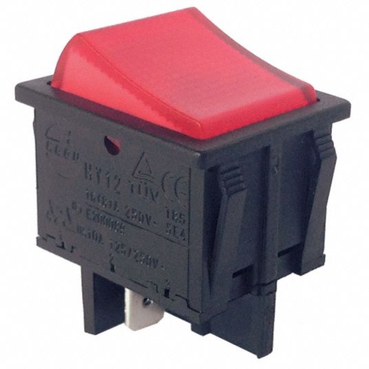 POWER FIRST Lighted Rocker Switch, DPST, 4 Connections 2VLR52VLR5