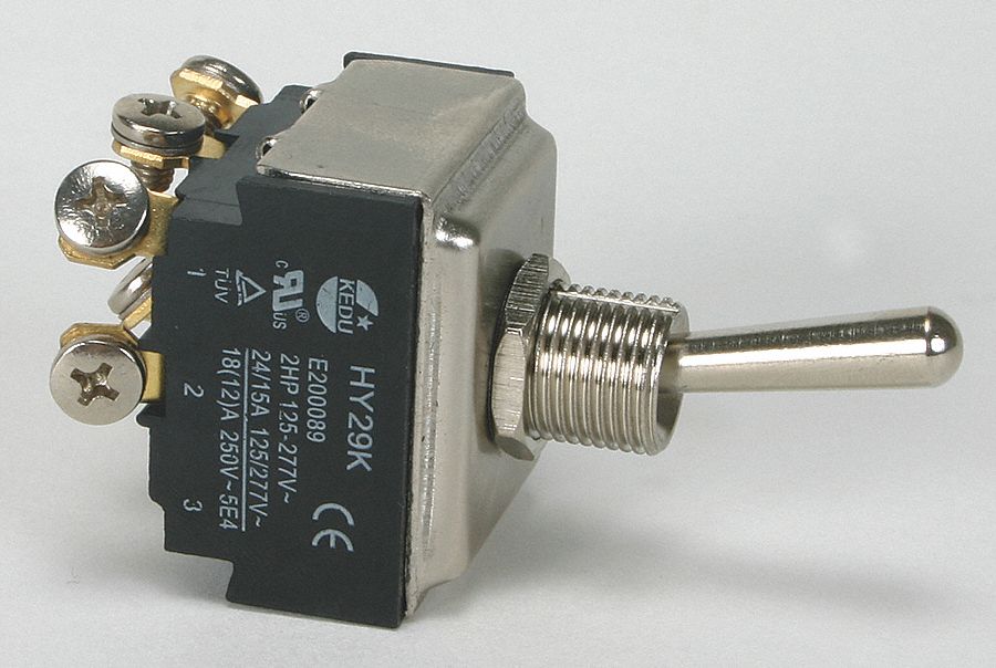 POWER FIRST Toggle Switch, Number of Connections 6, Switch Function