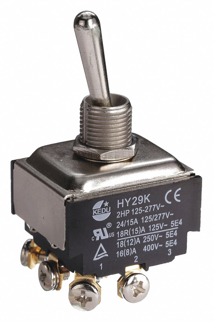 TOGGLE SWITCH, 2 POSITION, 6 CONNECTIONS, 3PST, SCREW TERMINALS CONNECTION, HY29 SERIES