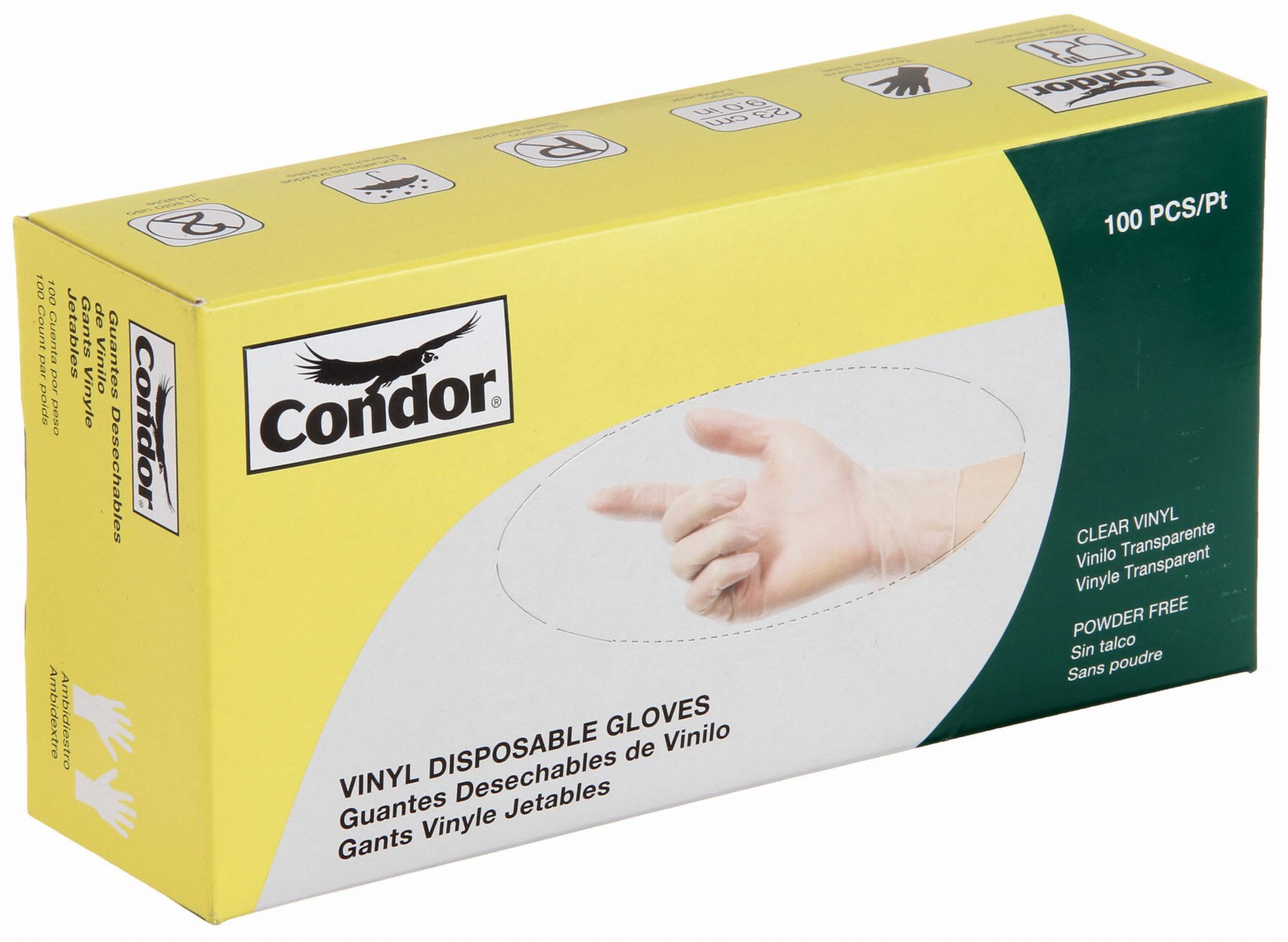 Clear Vinyl Disposable Gloves XL 100PK CONDOR 2VMA8 Business Industrial