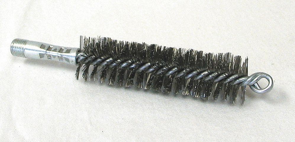 FLUE BRUSH, ¼ IN MALE THREADED CONNECTION, 1¼ IN DIAMETER, 4½ IN BRUSH L