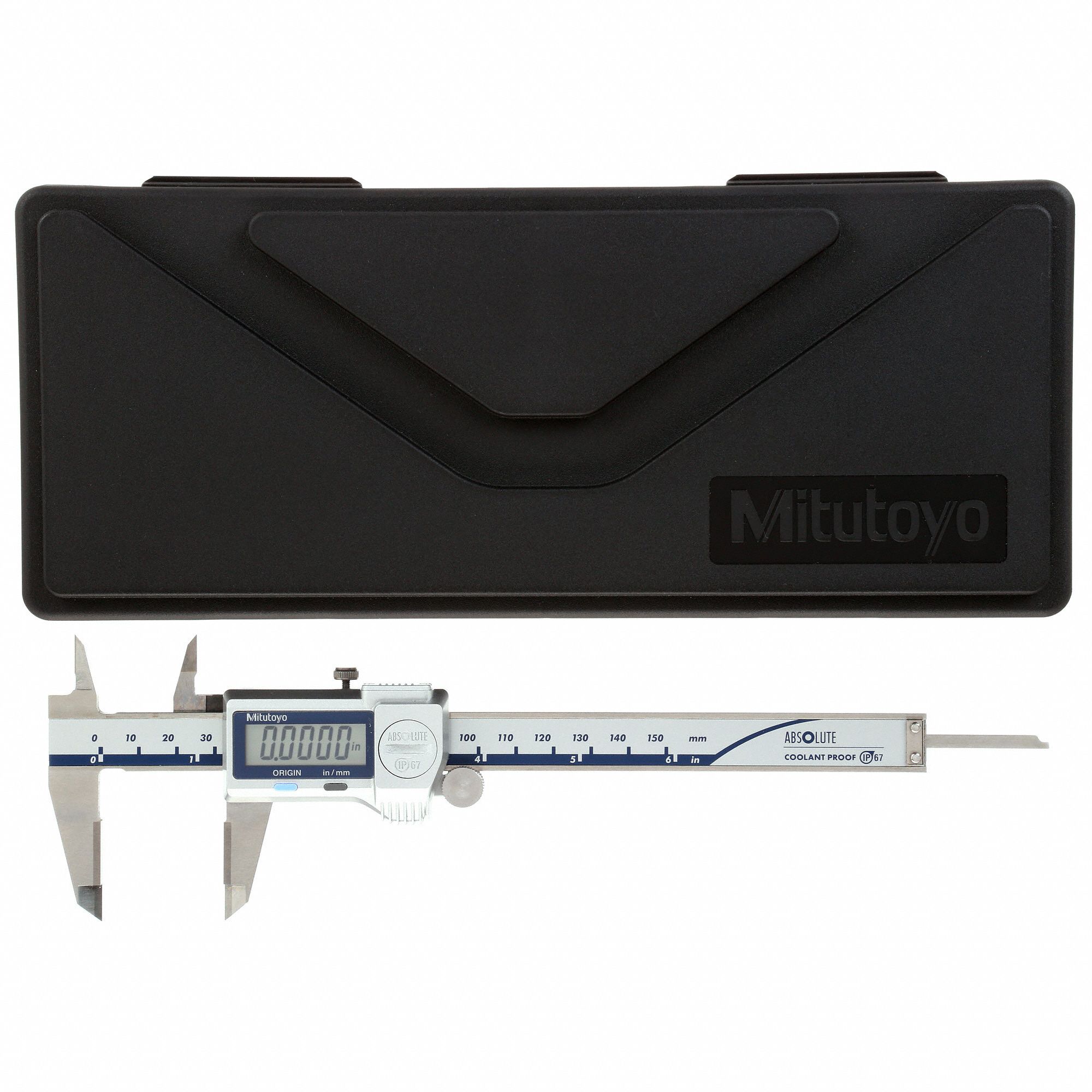 MITUTOYO 4Way Digital Caliper, Range 0 in to 6 in, 0 to 150 mm, IP