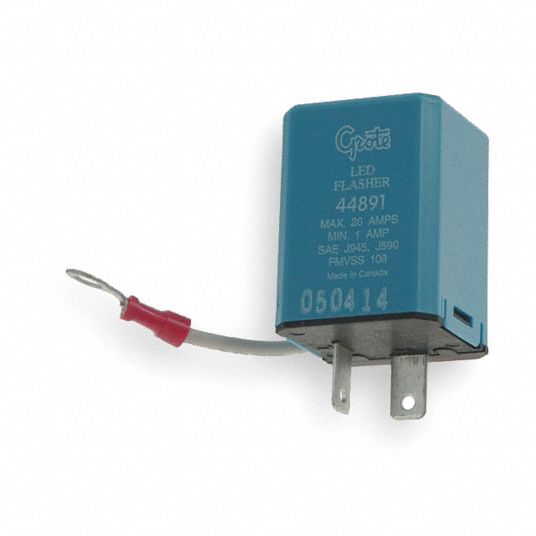 GROTE, Variable Load, Incandescent Compatible, 12, LED Flasher 2VNK3