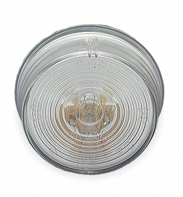 round license plate light