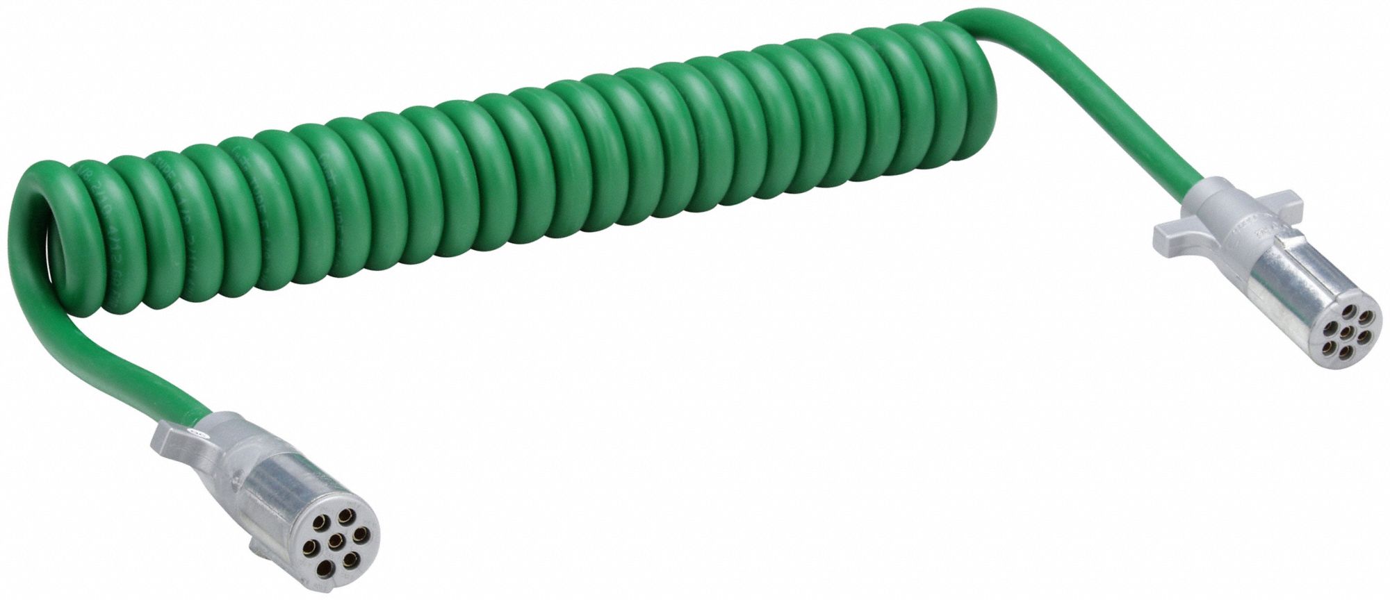 COILED ABS POWDER CORD, DIE-CAST PLUGS, 15 FT WIRE L, 15 FT OVERALL L