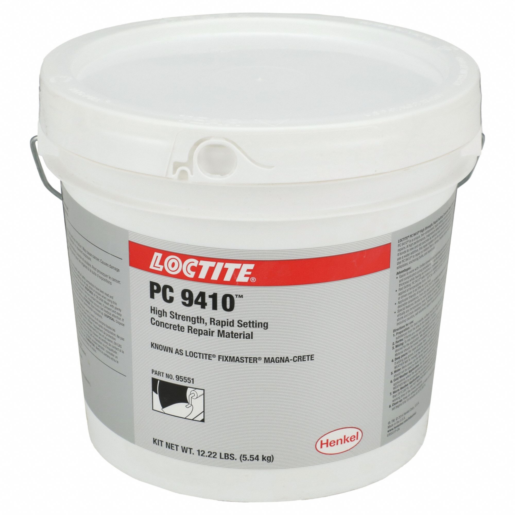 TWO-PART CONCRETE REPAIR COMPOUND, PC 9410, EPOXY, 1 GALLON, PAIL, GREY